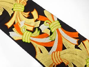 アンティーク　束ね熨斗模様織出し袋帯（着用可）